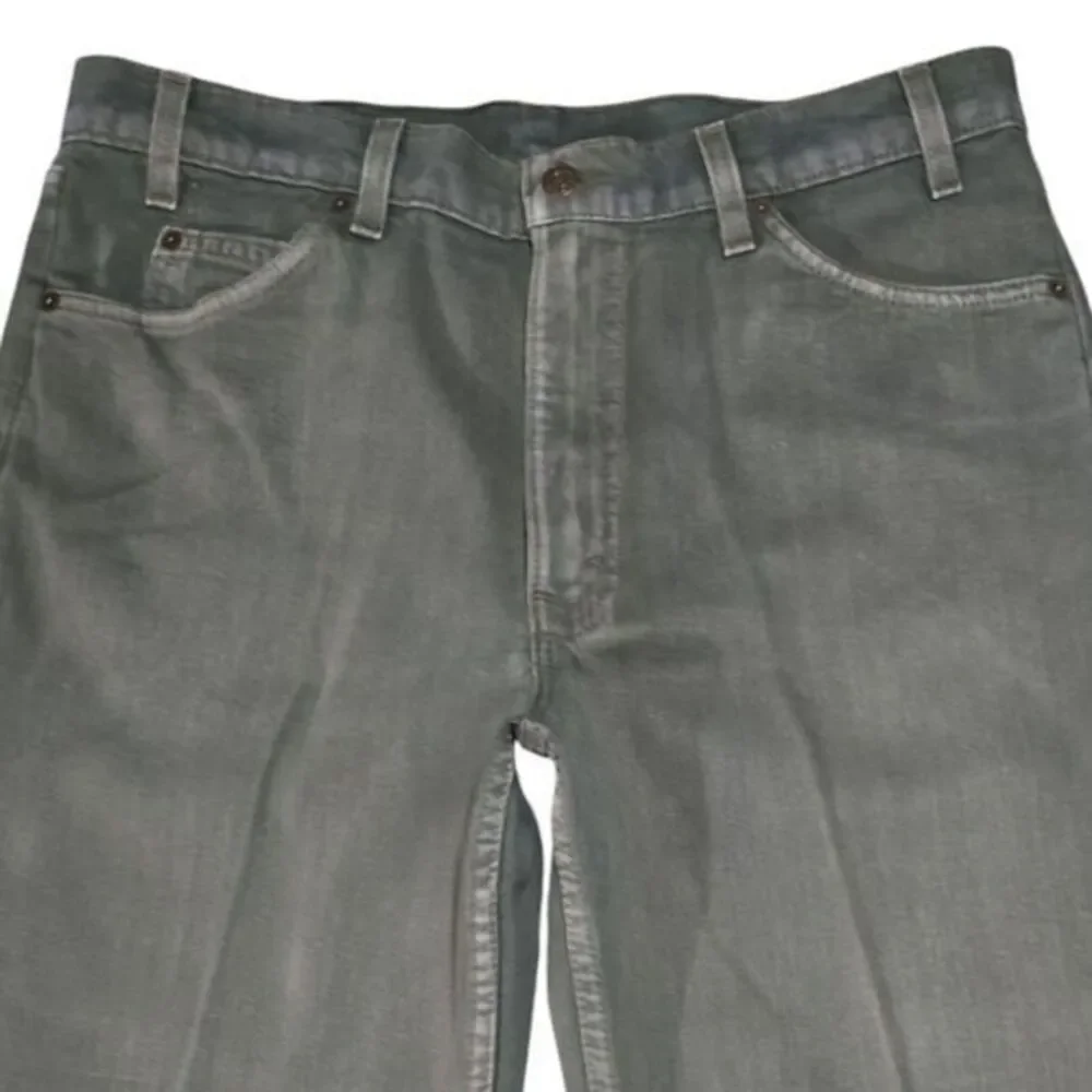 VTG Levi's 550 Relaxed Fit Jeans Mens Orange Tab Made in USA Green *35x33 Actual